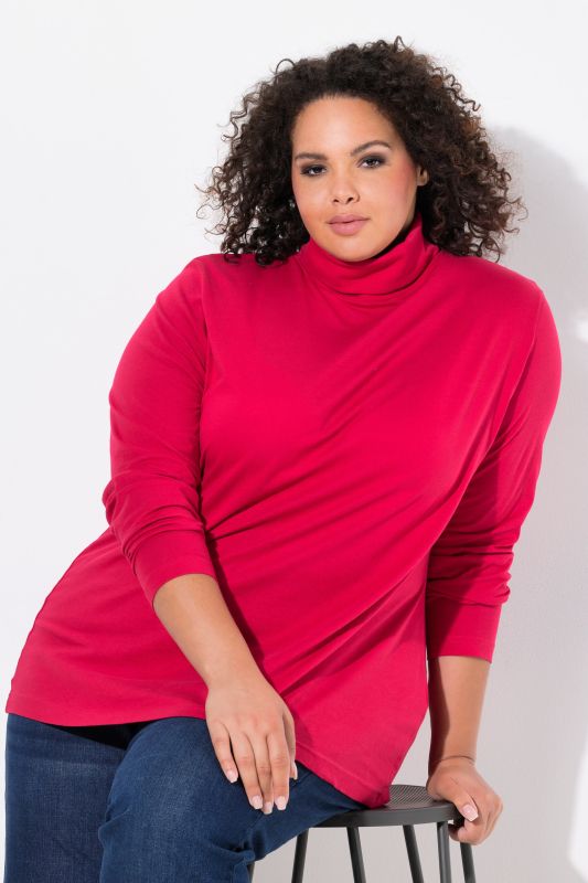 T-shirt col roulé et manches longues, coupe Slim Fit