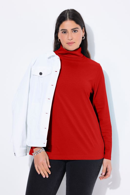 T-shirt col roulé et manches longues, coupe Slim Fit