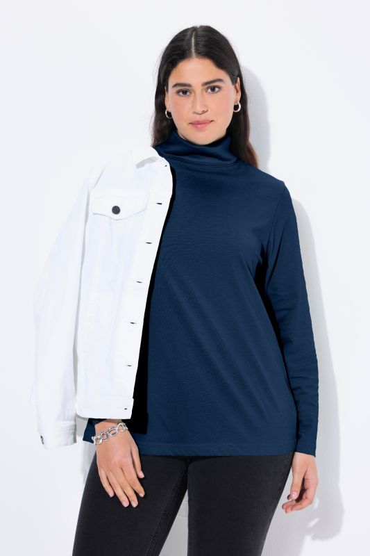 T-shirt col roulé et manches longues, coupe Slim Fit
