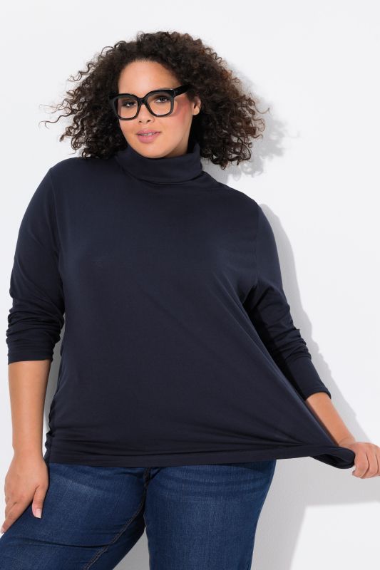 T-shirt col roulé et manches longues, coupe Slim Fit