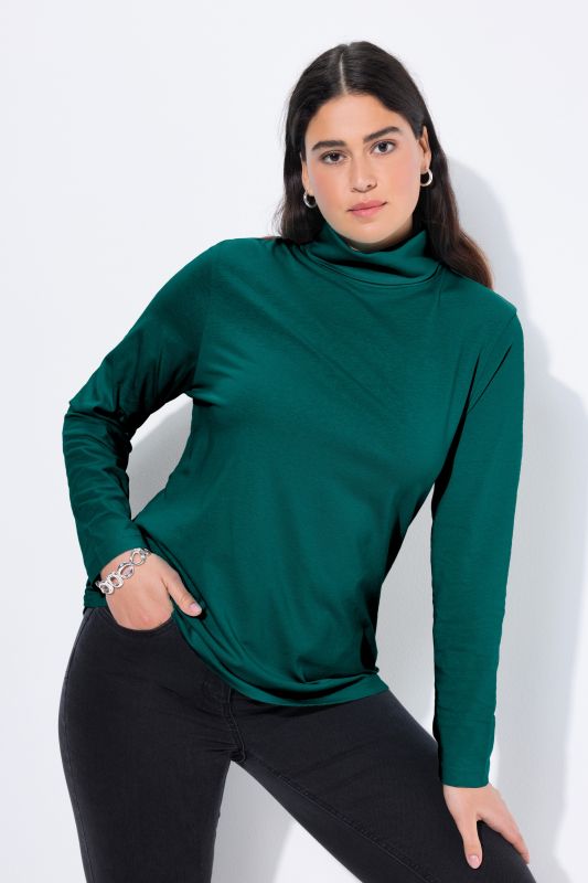 T-shirt col roulé et manches longues, coupe Slim Fit
