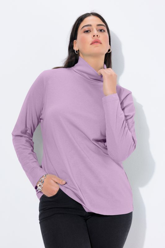 T-shirt col roulé et manches longues, coupe Slim Fit