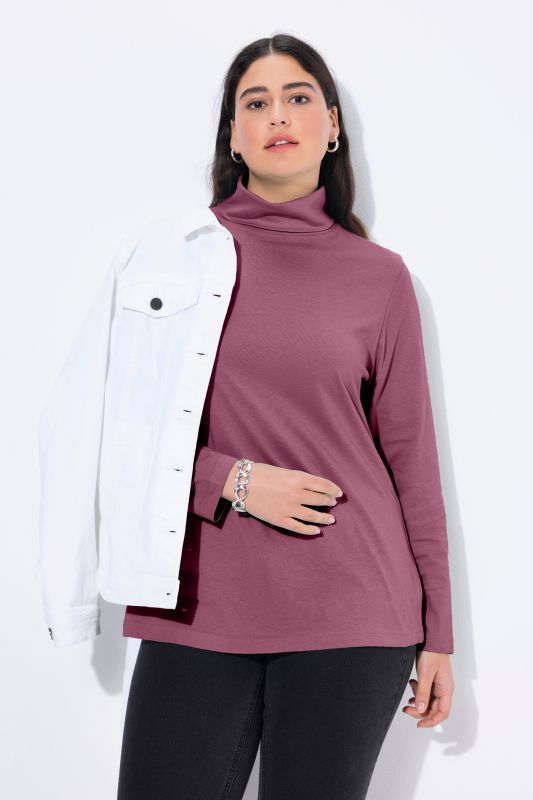 T-shirt col roulé et manches longues, coupe Slim Fit