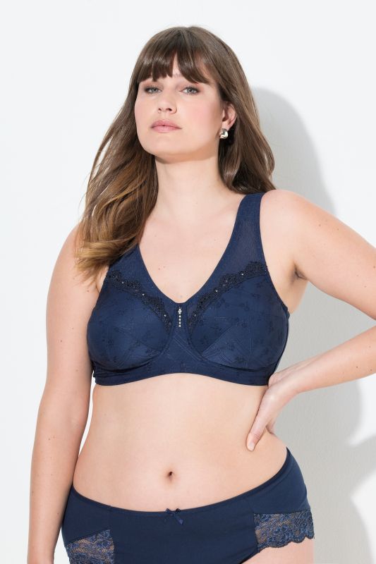Soutien-gorge de maintien, sans armatures, dentelle - bonnet C-G