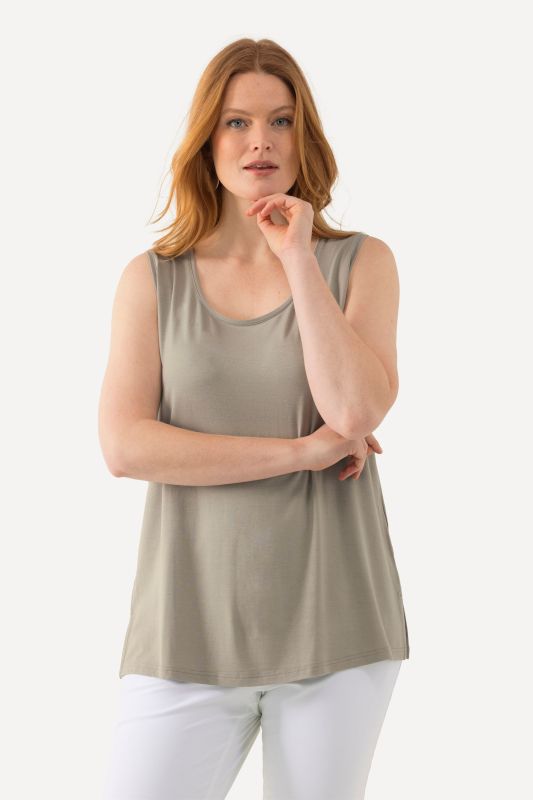 Débardeur stretch, coupe Classic Fit, bretelles larges et décolleté rond