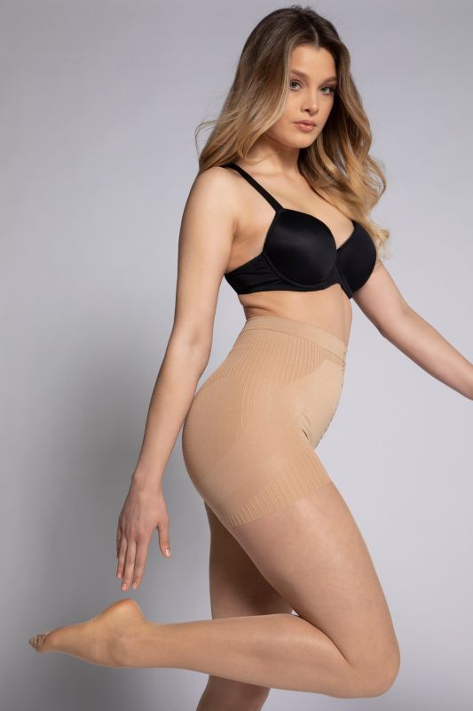 Collant sculptant, effet satiné, 20 deniers