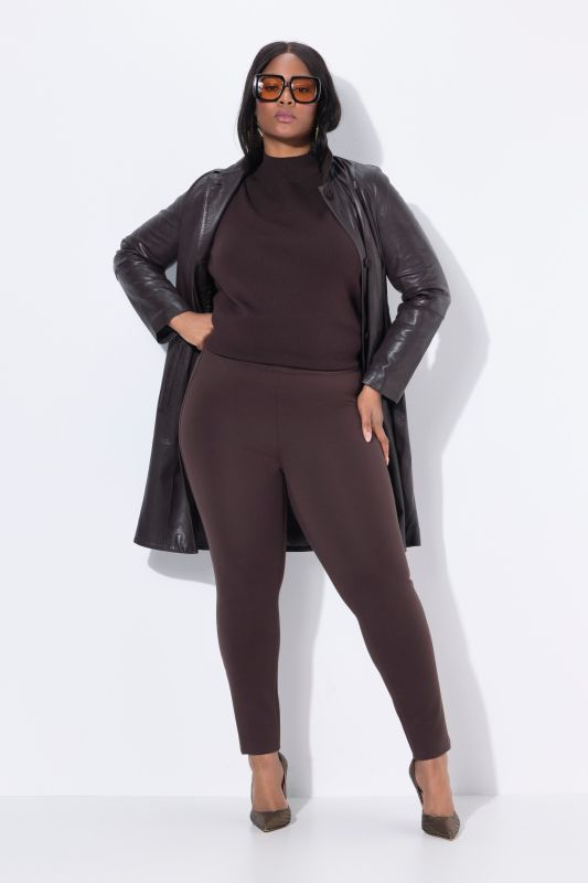 Pantalon Sienna en point de Rome, coupe près du corps et taille élastique