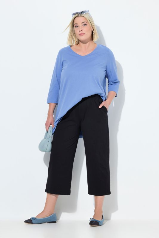 Pantalon 3/4 en jersey à jambe droite, disponible jusqu’au 68/70