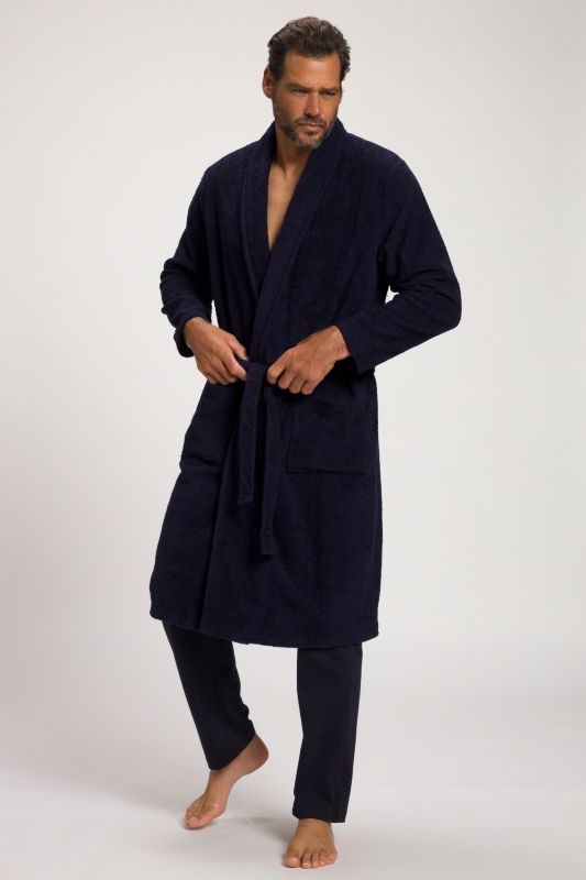Peignoir en tissu éponge, col châle, collection Homewear - jusqu'au 8 XL