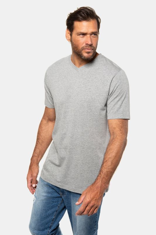 T-shirt JP 1880 Basic, col en V - jusqu'au 8 XL