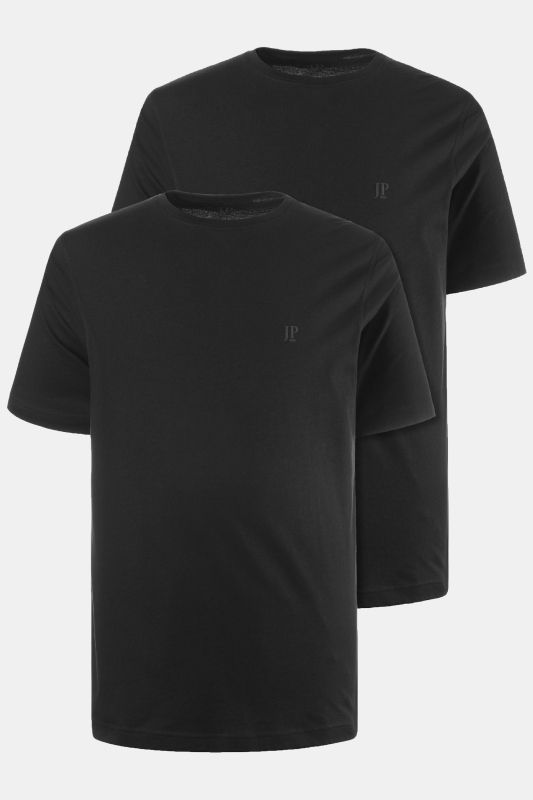 Lot de 2 T-shirts JP 1880, col rond, collection Basic - jusqu'au 8 XL