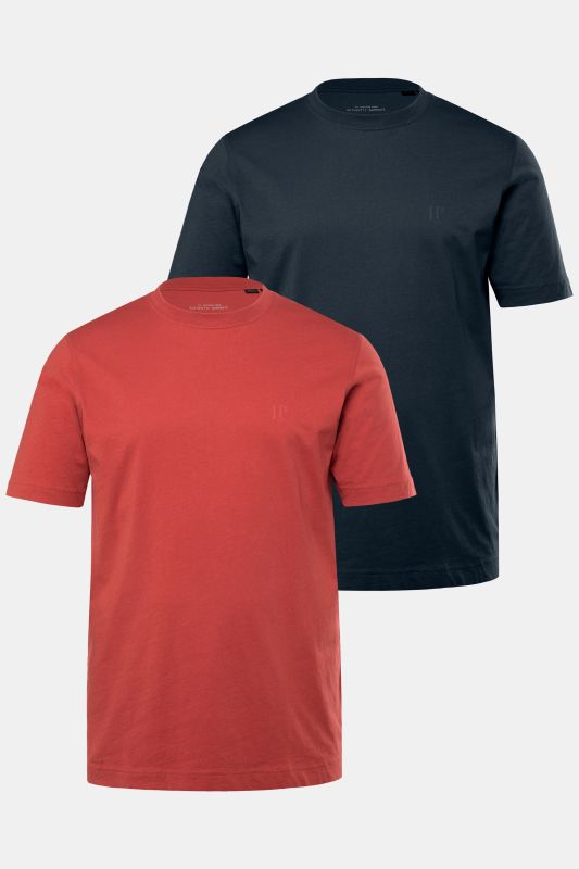 Lot de 2 T-shirts JP 1880, col rond, collection Basic - jusqu'au 8 XL