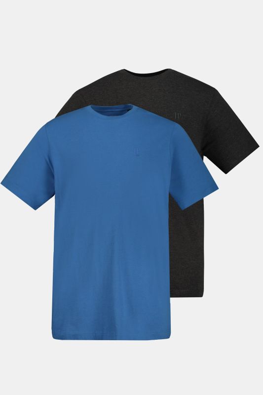 Lot de 2 T-shirts JP 1880, col rond, collection Basic - jusqu'au 8 XL