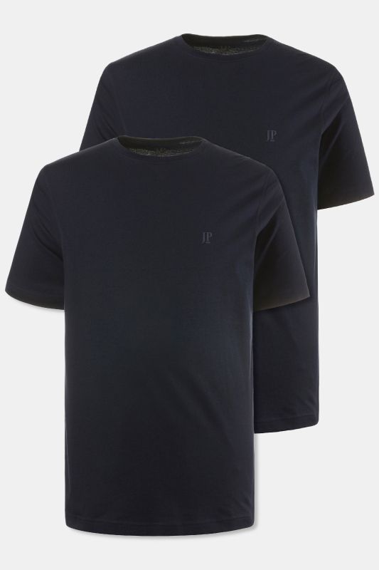 Lot de 2 T-shirts JP 1880, col rond, collection Basic - jusqu'au 8 XL