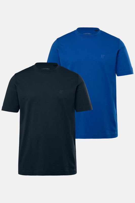 Lot de 2 T-shirts JP 1880, col rond, collection Basic - jusqu'au 8 XL
