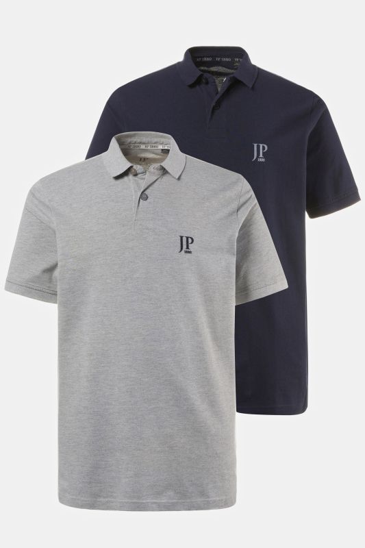 Lot de 2 polos, collection Basic - coton piqué, peigné