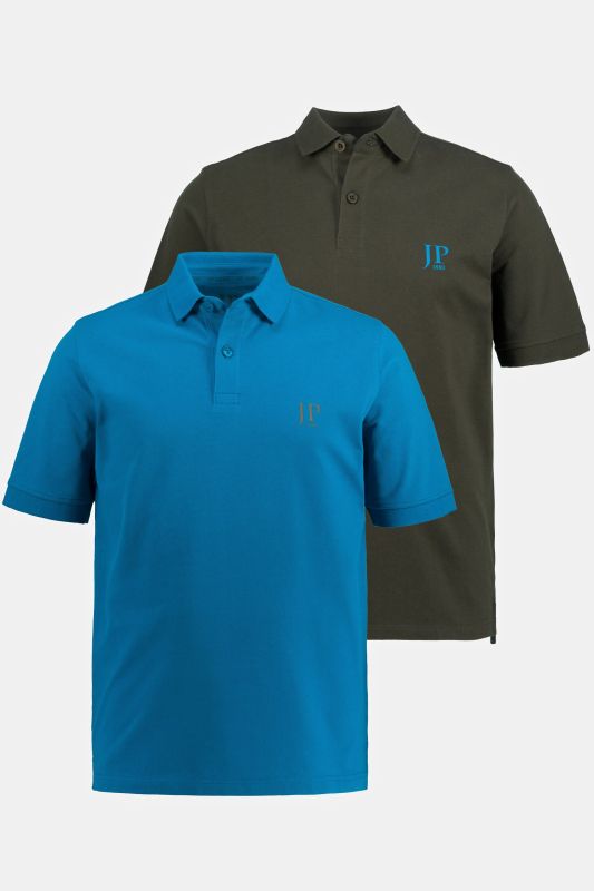 Lot de 2 polos, collection Basic - coton piqué, peigné