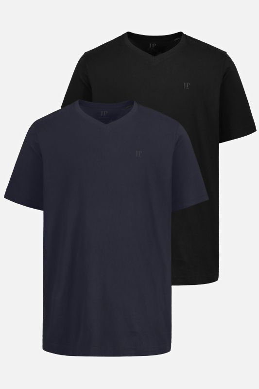 T-shirts, collection Basic, lot de 2. Col en V et manches courtes - jusqu'au 8XL