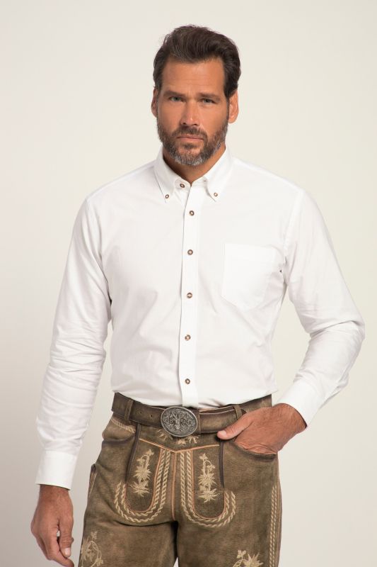 Chemise s'inspirant des costumes traditionnels bavarois, coupe Modern Fit