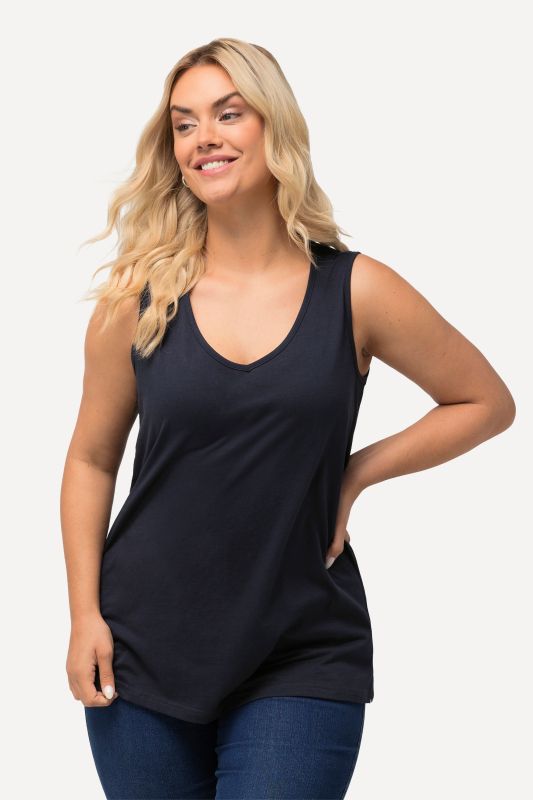 Débardeur coupe Classic Fit, bretelles larges et décolleté en V