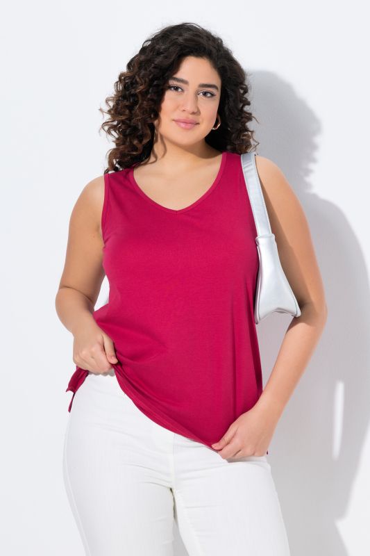 Débardeur coupe Classic Fit, bretelles larges et décolleté en V