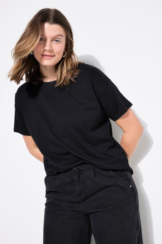 T-shirt Basic, coupe relaxed à épaules basses