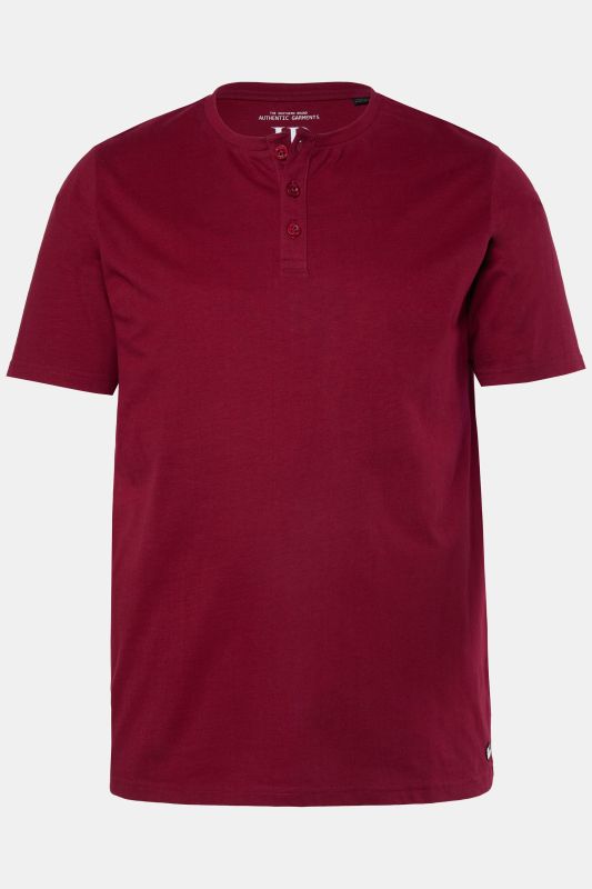 T-shirt Henley, collection Basic. Manches courtes et patte de boutonnage