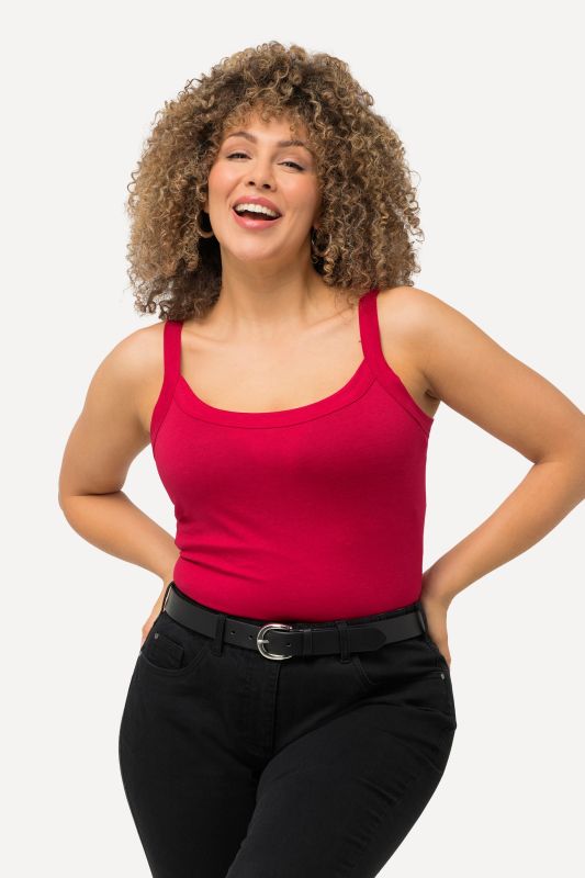 Débardeur à fines bretelles et décolleté rond, en modal mélangé