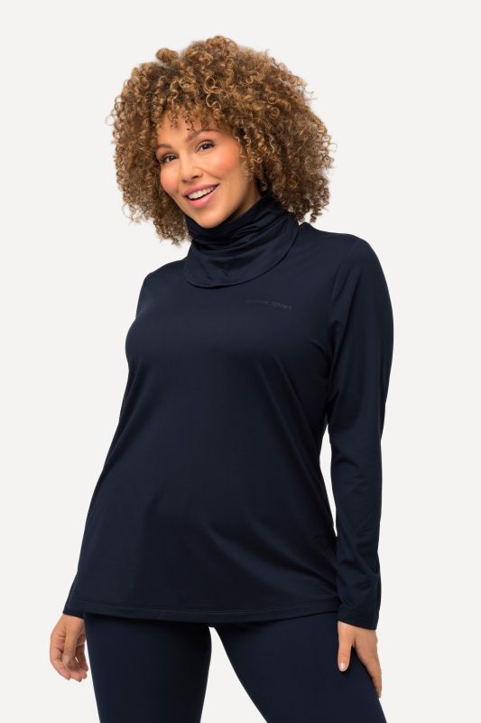 T-shirt technique de ski, avec snood. Sèche rapidement. Manches longues.