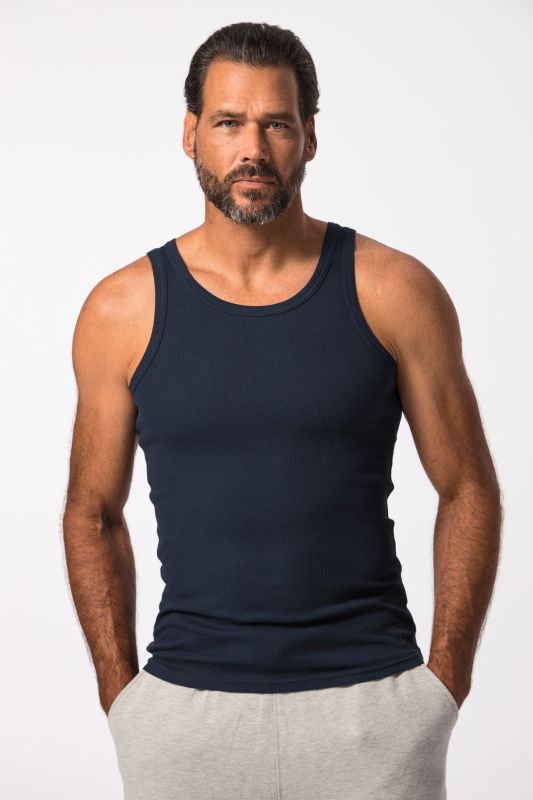 Débardeur/maillot de corps JP 1880, maille côtelée, sans manches - jusqu'au 8 XL