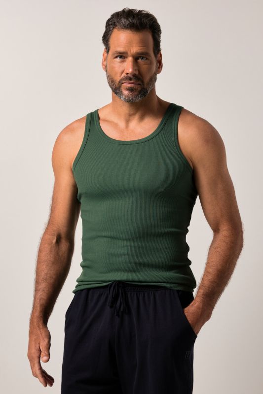 Débardeur/maillot de corps JP 1880, maille côtelée, sans manches - jusqu'au 8 XL
