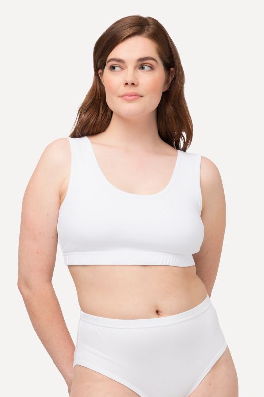 Brassière en coton bio. Bretelles larges