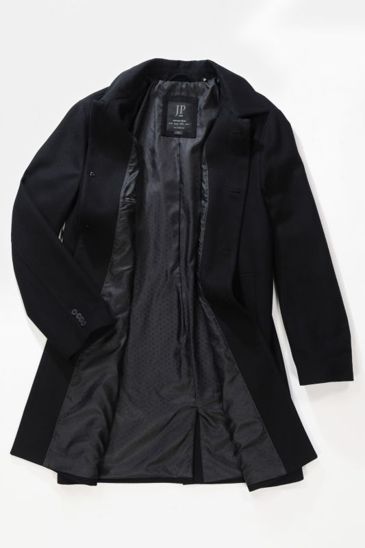 Manteau en laine mélangée déperlante, col de chemise, jusqu'au 8 XL