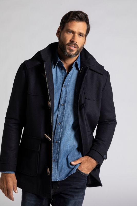 Duffle-coat déperlant avec boutons ovales, jusqu'au 8 XL