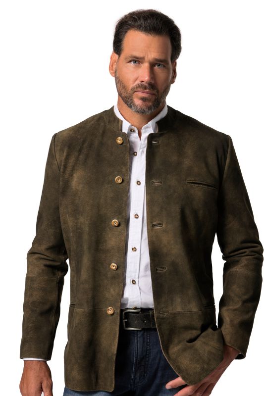Janker (veste traditionnelle bavaroise), en cuir suédé de chèvre - jusqu'au 72