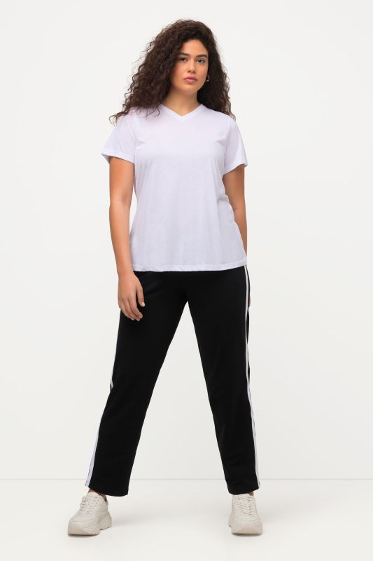 Pantalon de jogging, taille élastique et bandes contrastantes sur les côtés