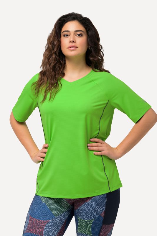 T-shirt, protection UV 50+. Col en V et manches courtes