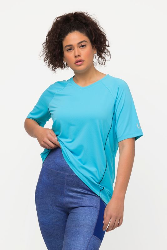 T-shirt, protection UV 50+. Col en V et manches courtes
