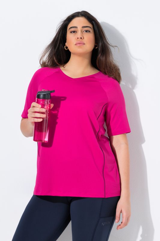 T-shirt, protection UV 50+. Col en V et manches courtes