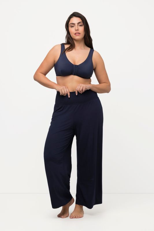 Pantalon Marlene. Jambe large et taille élastique