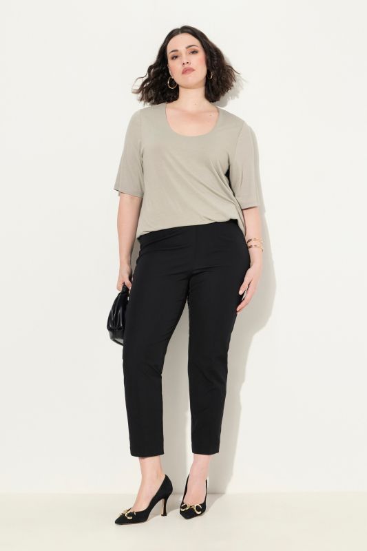 Pantalon 7/8 jambe étroite, taille élastique