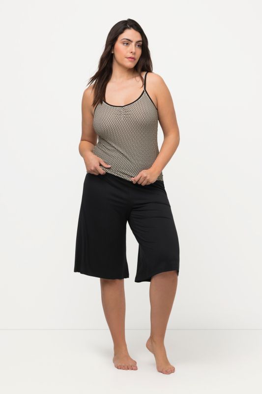 Bermuda jambe droite et large, taille élastique