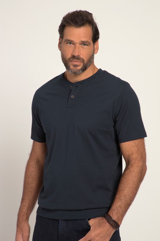 T-shirt Henley JP 1880, ventre confort, manches courtes et col rond - jusqu'au 8 XL
