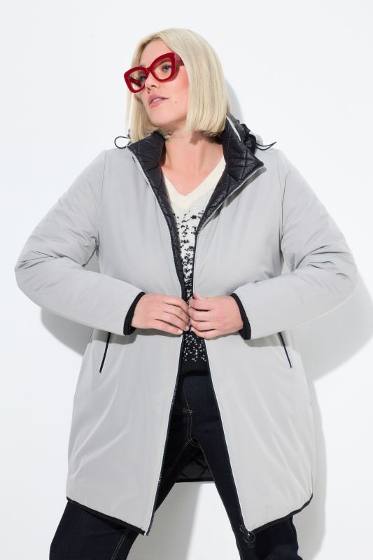 Veste matelassée réversible HYPRAR, élément réfléchissant, fermeture Éclair à double sens