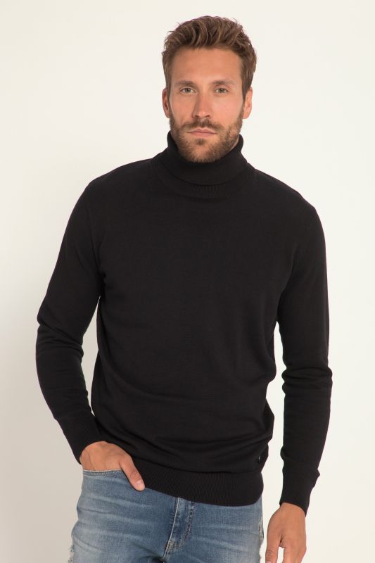 Pull à col roulé en maille fine