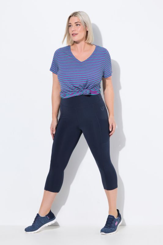 Legging 3/4 à taille haute. Longueur au mollet. Séchage rapide