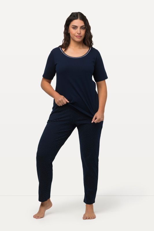 Pyjama deux pièces, pantalons à pois & T-shirt manches courtes
