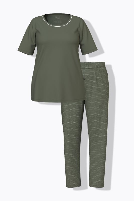 Pyjama deux pièces, pantalons à pois & T-shirt manches courtes