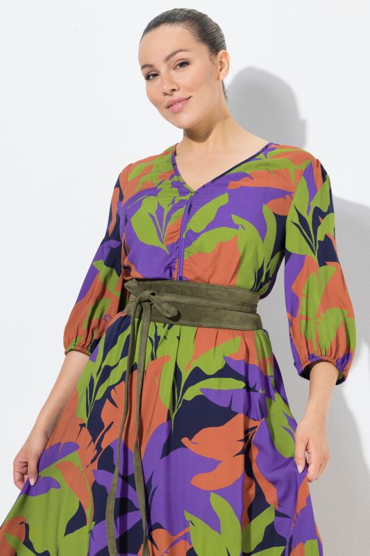 Ceinture à nouer en cuir suédé, taille unique