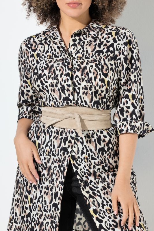 Ceinture à nouer en cuir suédé, taille unique